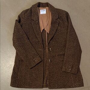 Old Navy Dark Brown Tweed Blazer